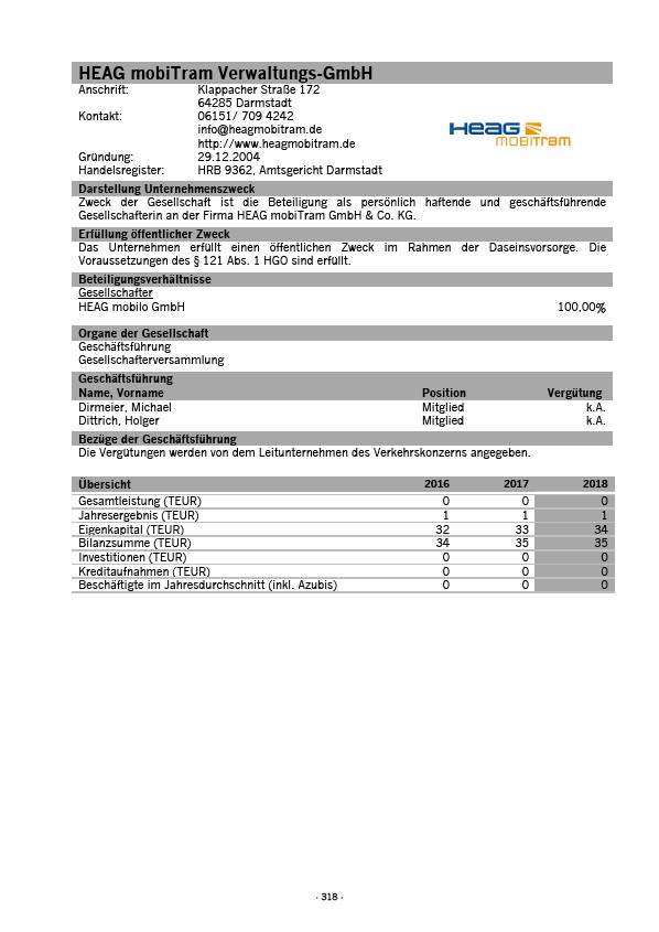 HEAG Beteiligungsbericht 2018 - Page 331